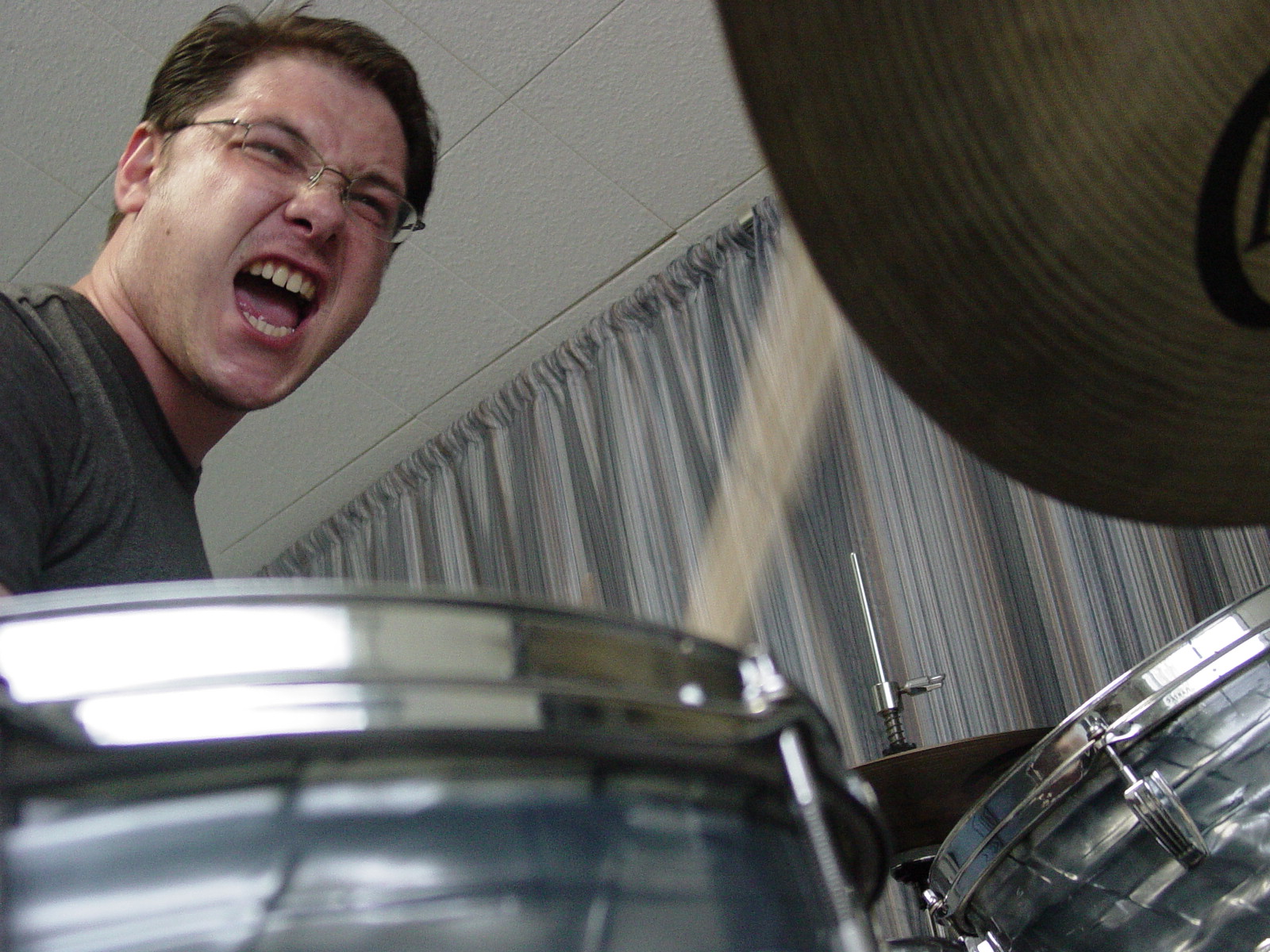 PHOTO:  Chris Crothers on the drums!